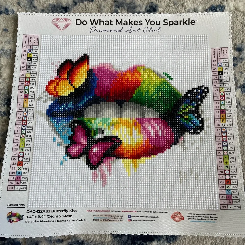 COMPLETED Butterfly Kiss Diamond Dotz - Picture 1 of 4